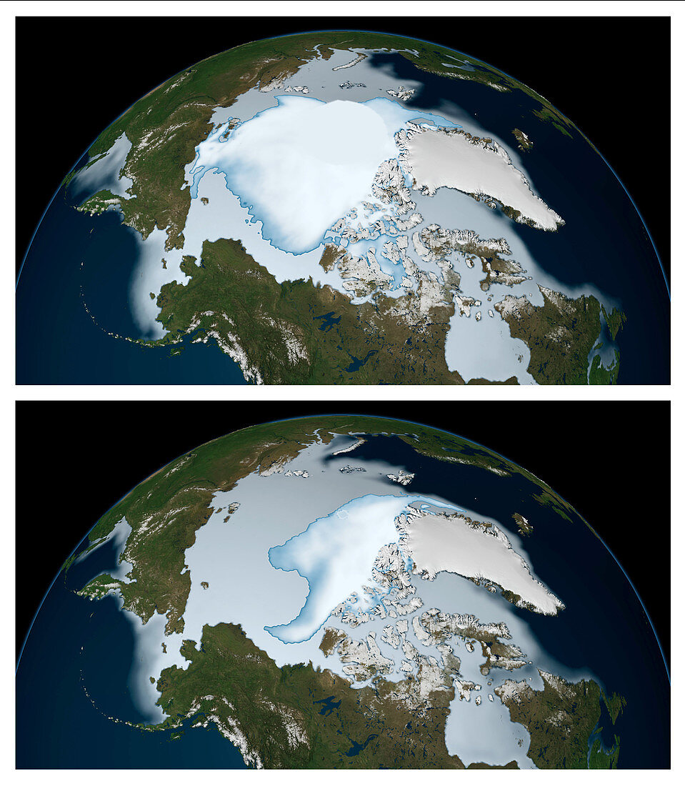 Decrease in Arctic Sea Ice: 1980 to 2012