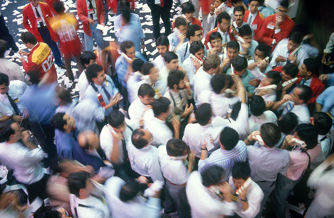 Stock traders at Sao Paulo