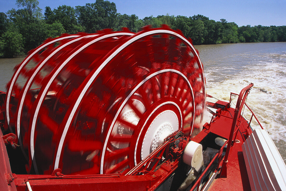 Paddle Wheel of the Delta Queen Steamboat