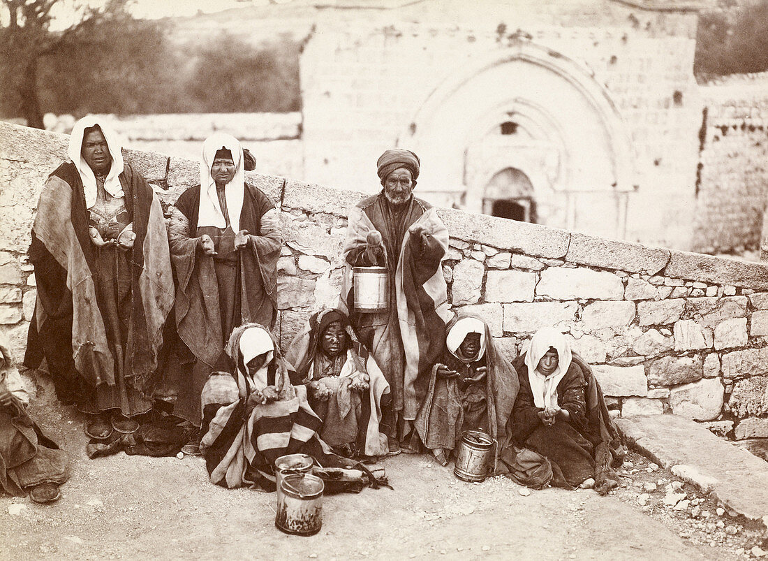 Group of Lepers,Jerusalem,1900