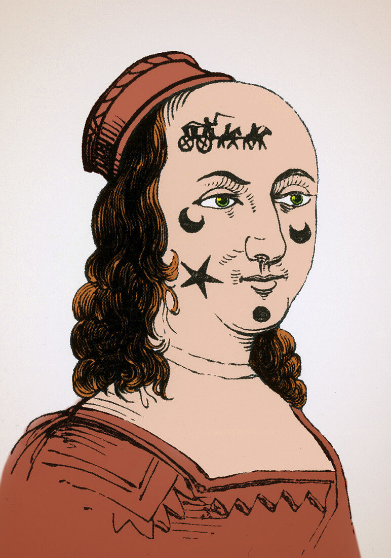 Ornamental Patches on Face,17th Century