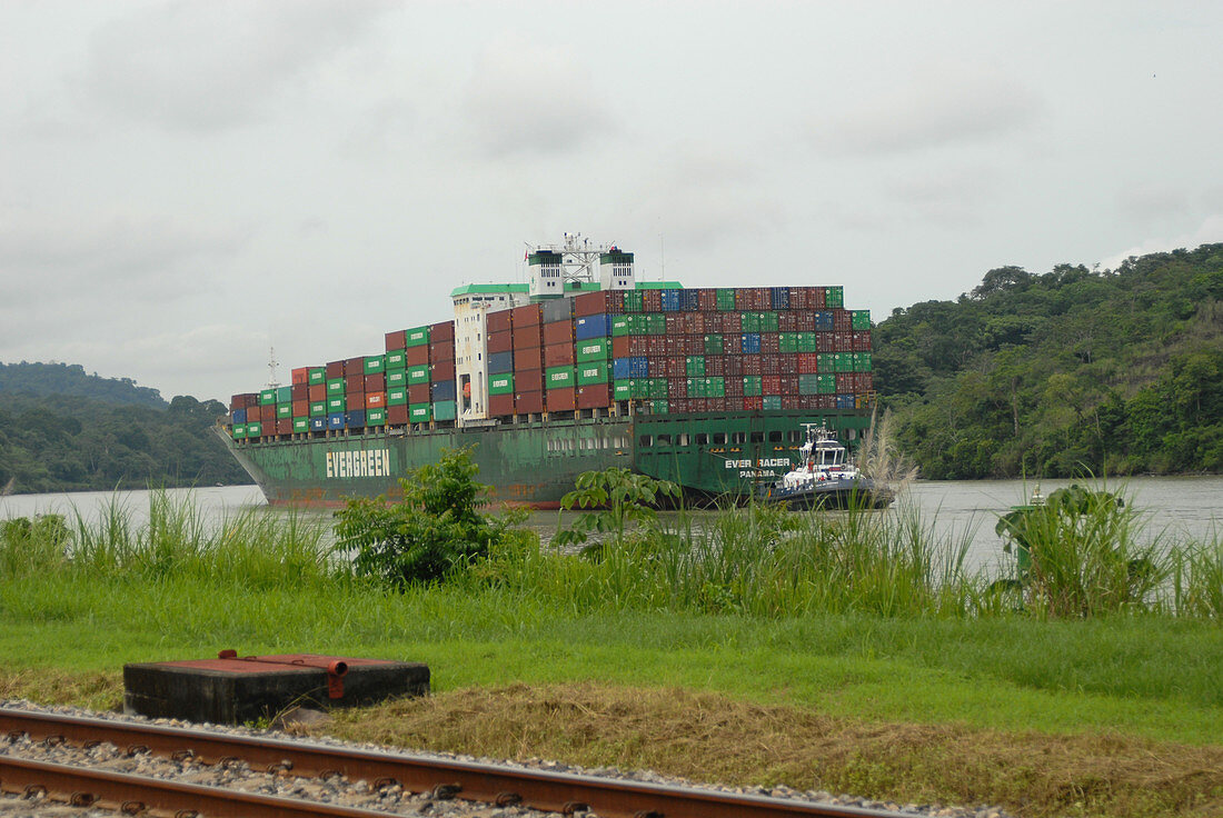 Ship in Panama Canal