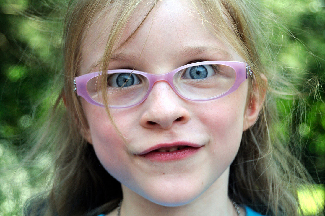 Four Year Old Girl with Glasses