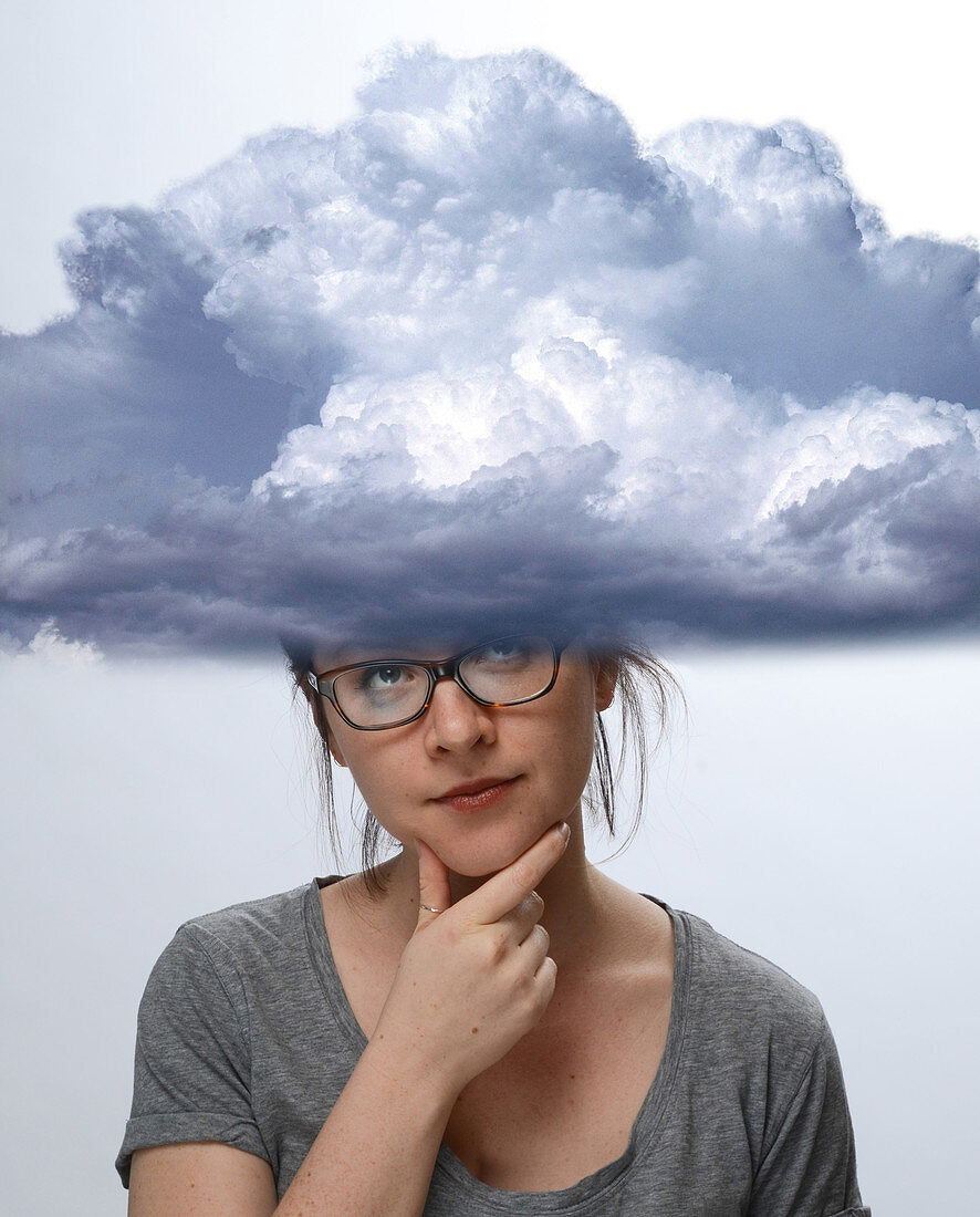 Woman with Head in the Clouds