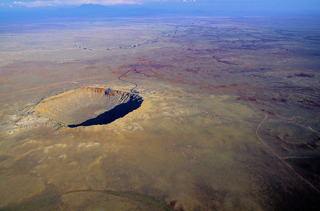 Aerial of Meteor Crater,U.S