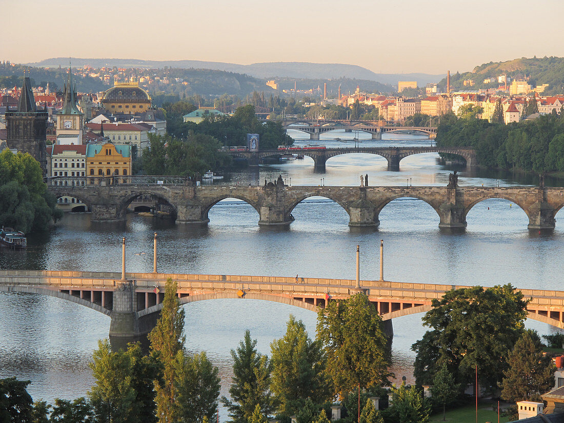 Vltava River and Bridges,Prague