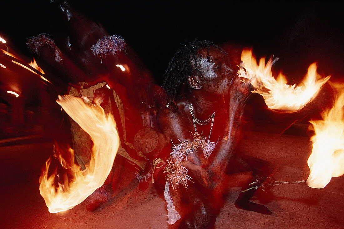 Fire Spitting Folkloric Dancers,Senegal