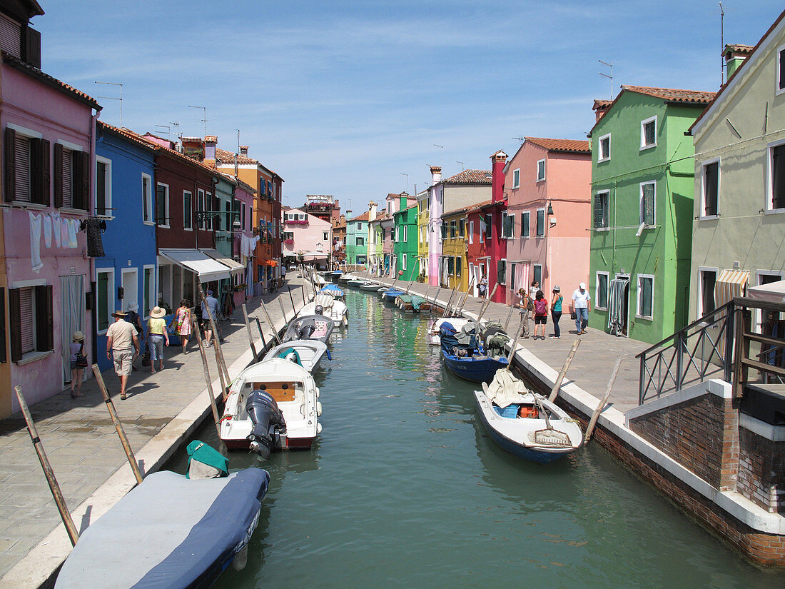 Canal in Burano,Italy