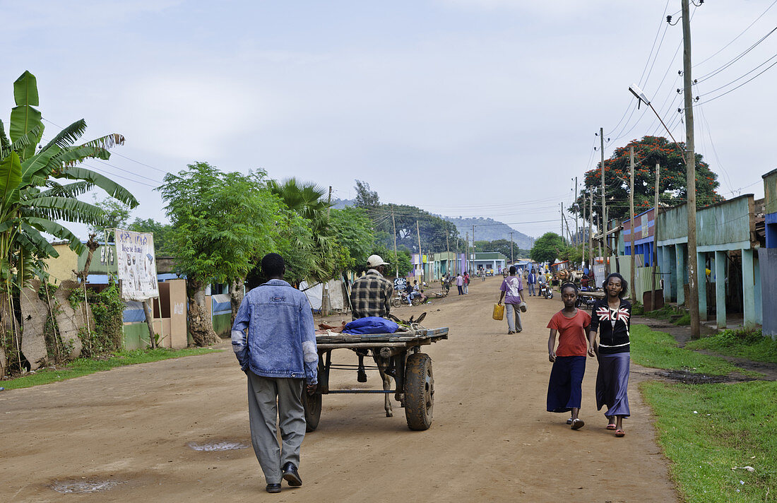 Street Scene in Village,Ethiopia