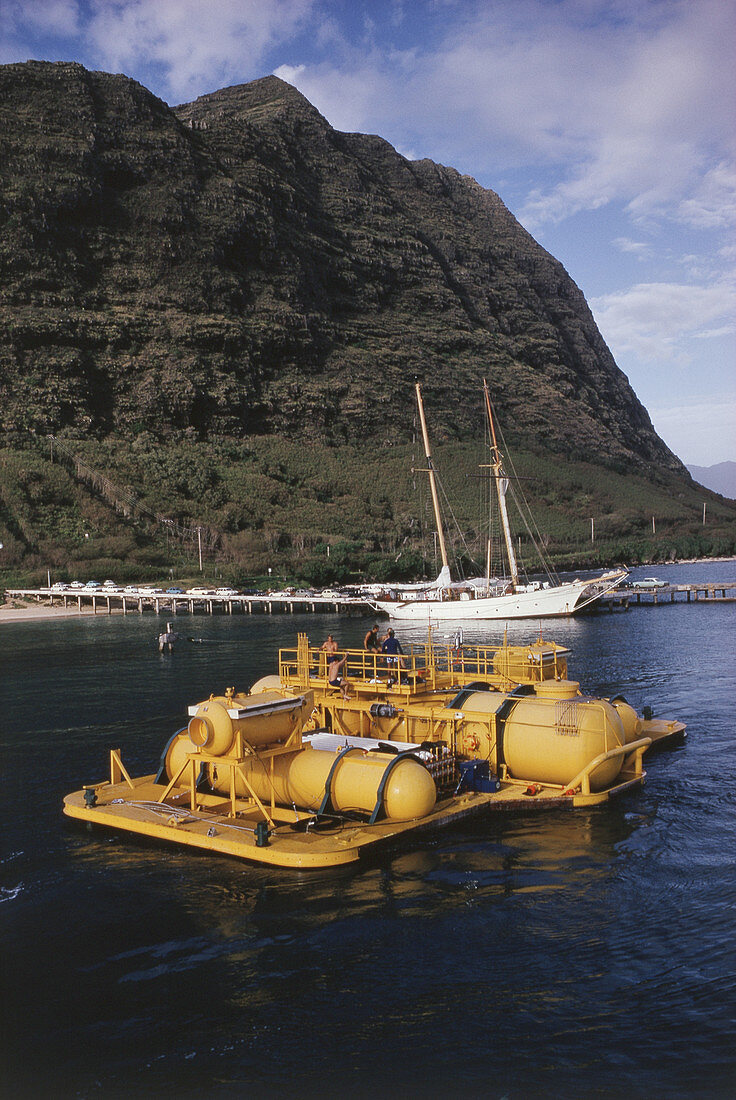 Undersea Habitat Being Launched,c. 1970