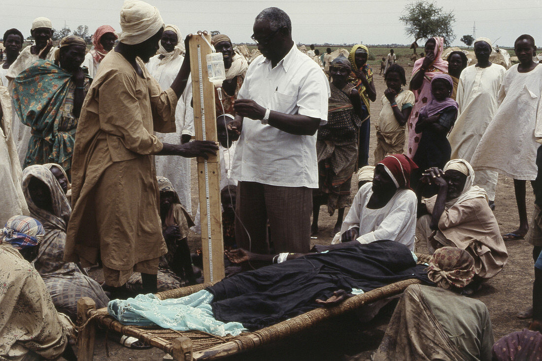 Cholera Victim at Refugee Camp