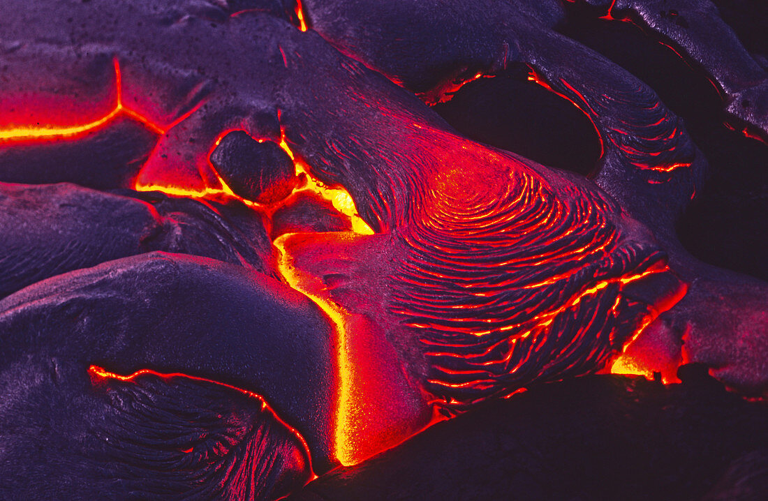 Pahoehoe Lava,Kilauea Volcano,Hawaii