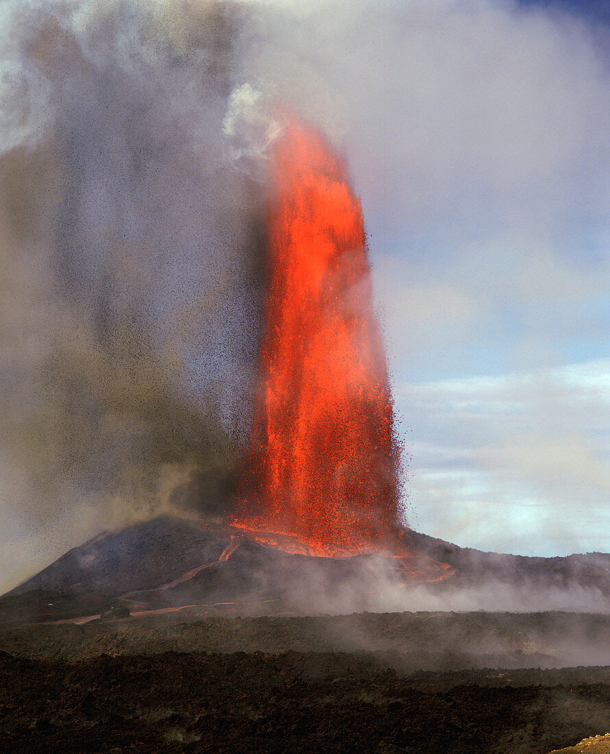 Lava Fountain at Kilauea Volcano,Hawaii