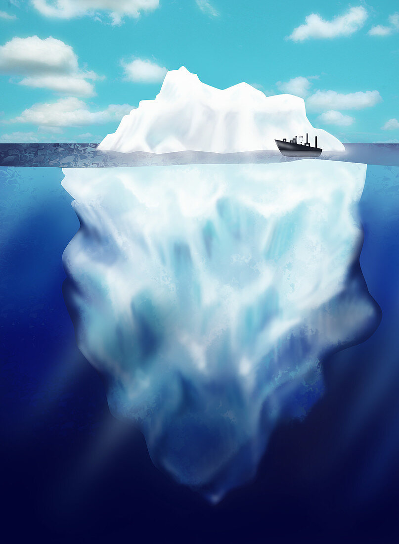 Iceberg,illustration