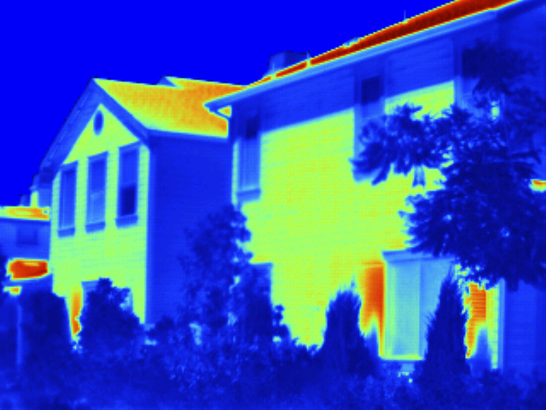 Thermogram of a House