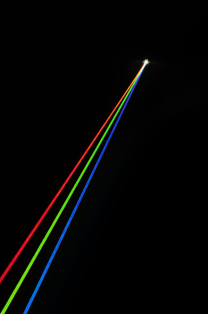 Red,Green and Blue Laser Beams