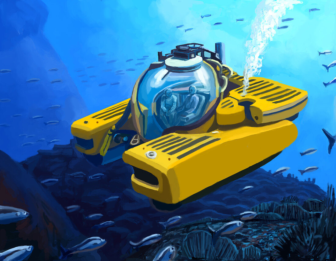 Submersible,illustration
