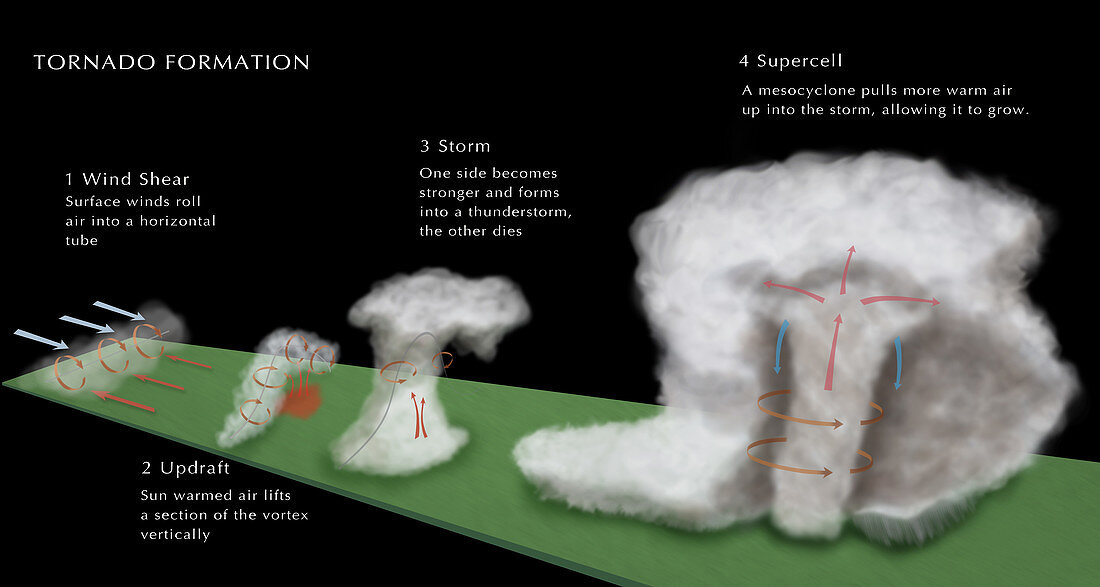 Tornado Formation,illustration
