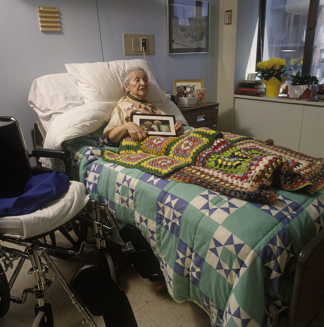Senior Citizen in hospital bed