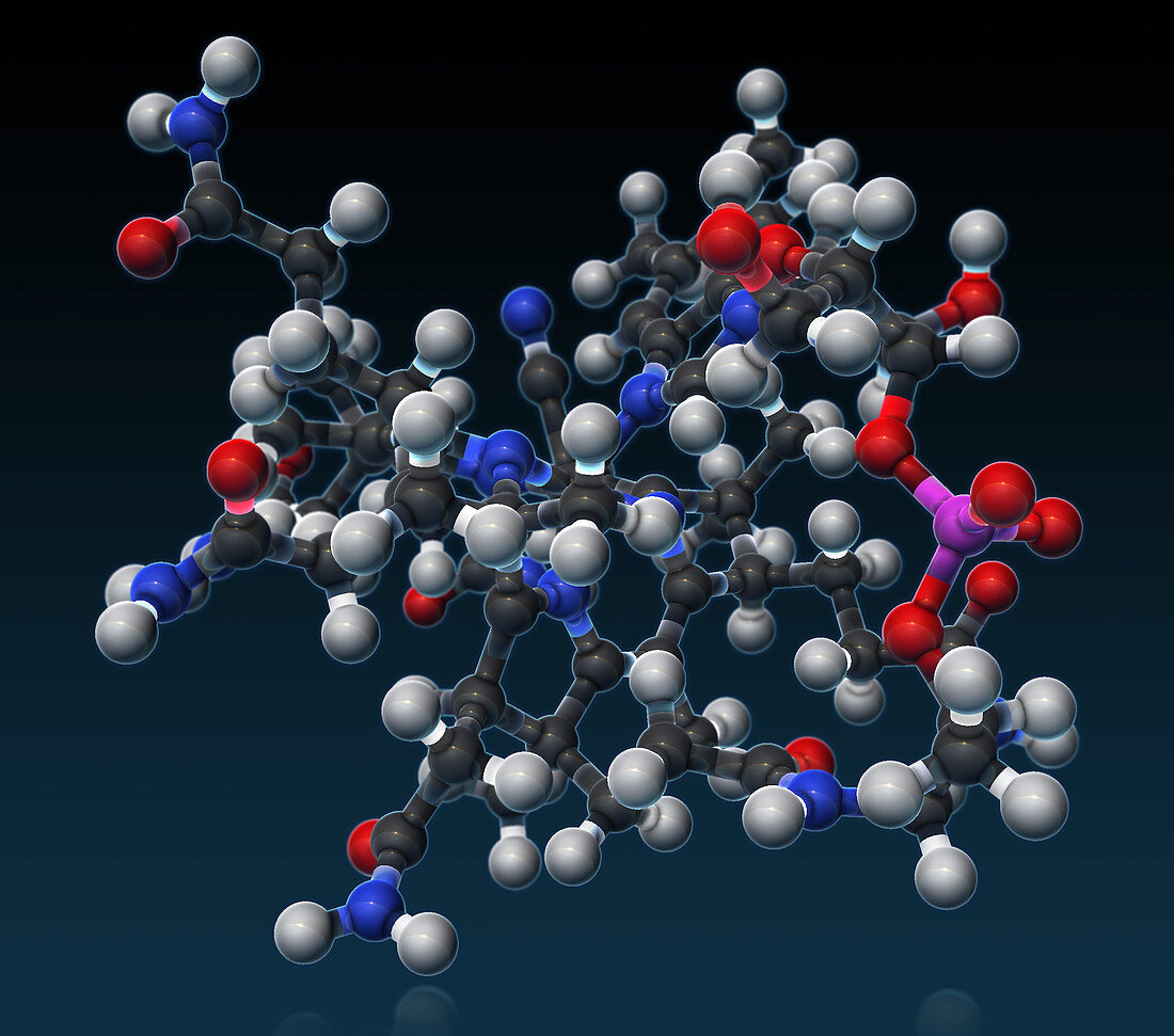 Cyanocobalamin Molecule,illustration