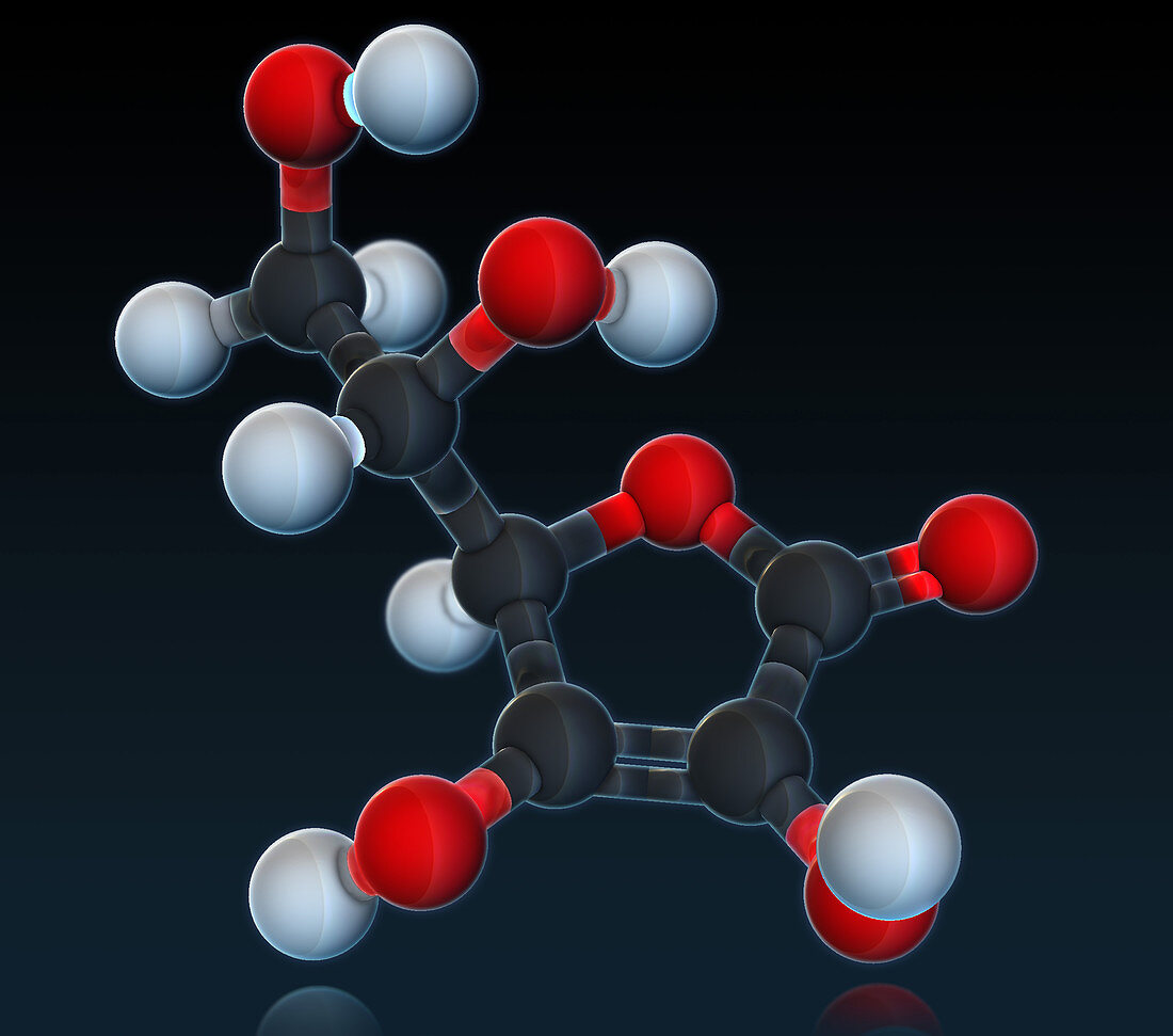 Vitamin C,Molecular Model,illustration