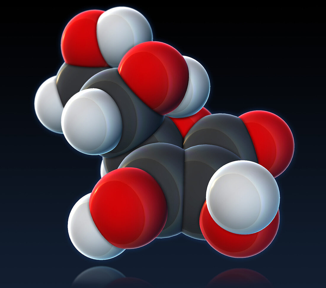 Vitamin C,Molecular Model,illustration