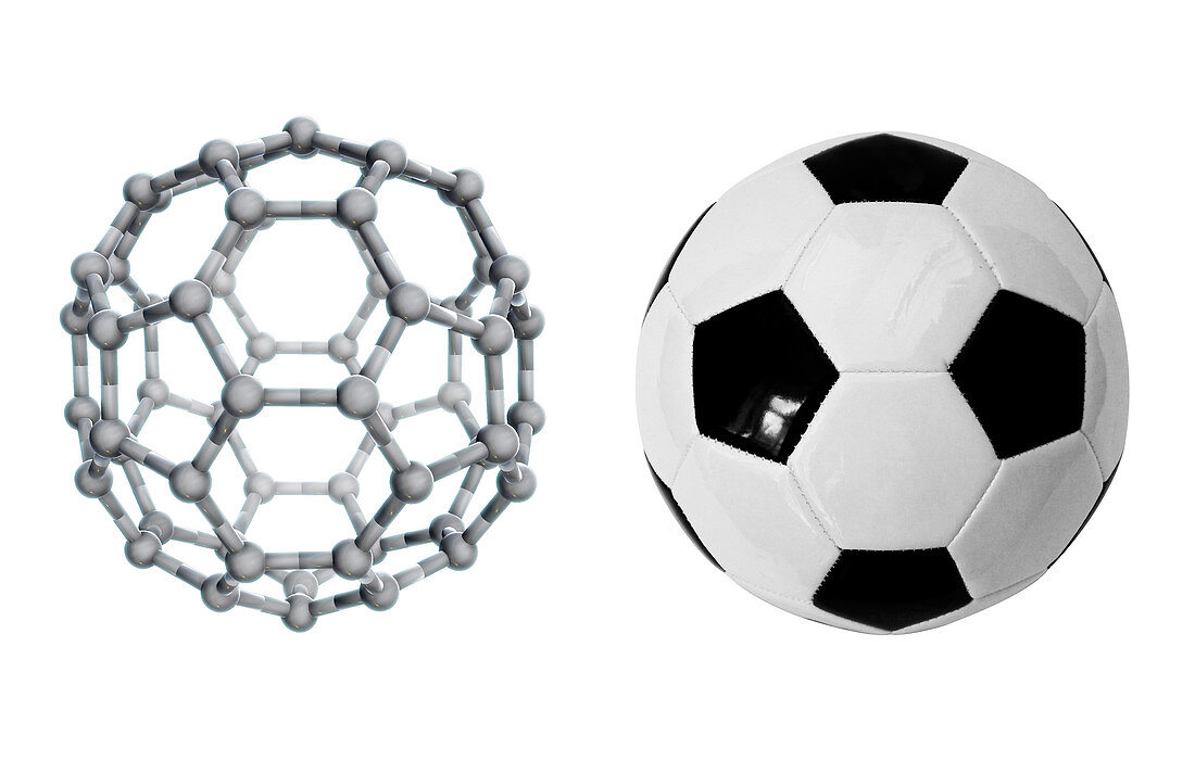 Buckyball and Soccer Ball,comparison