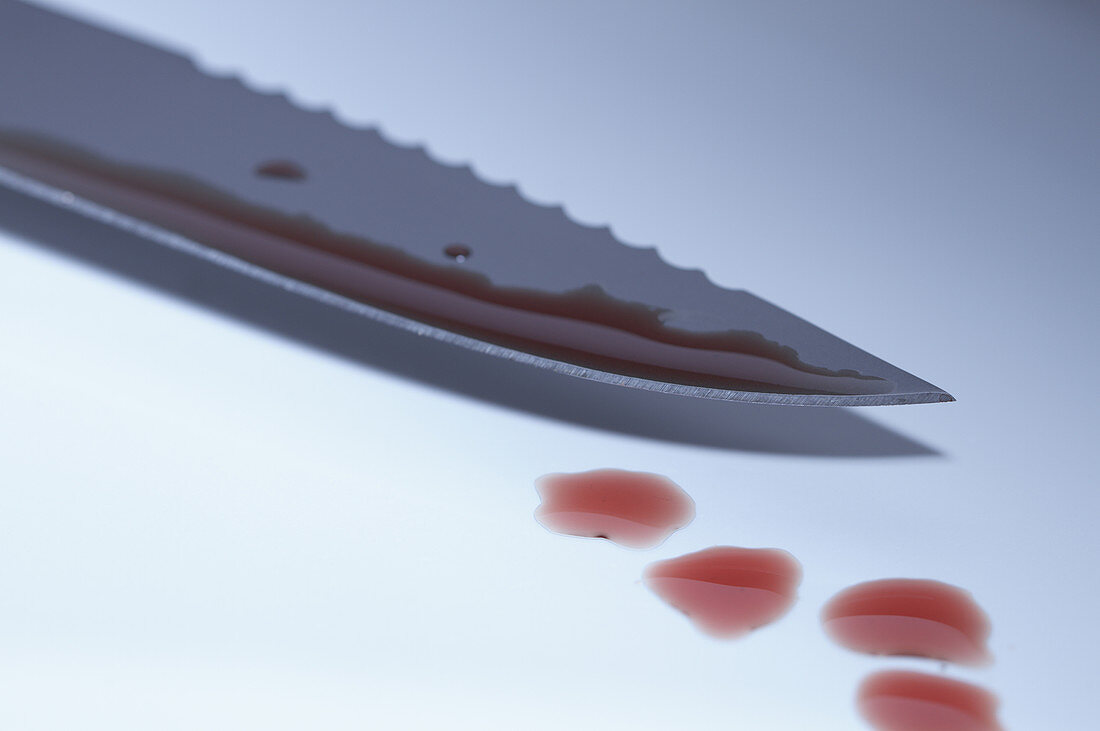 Knife Stained with Blood