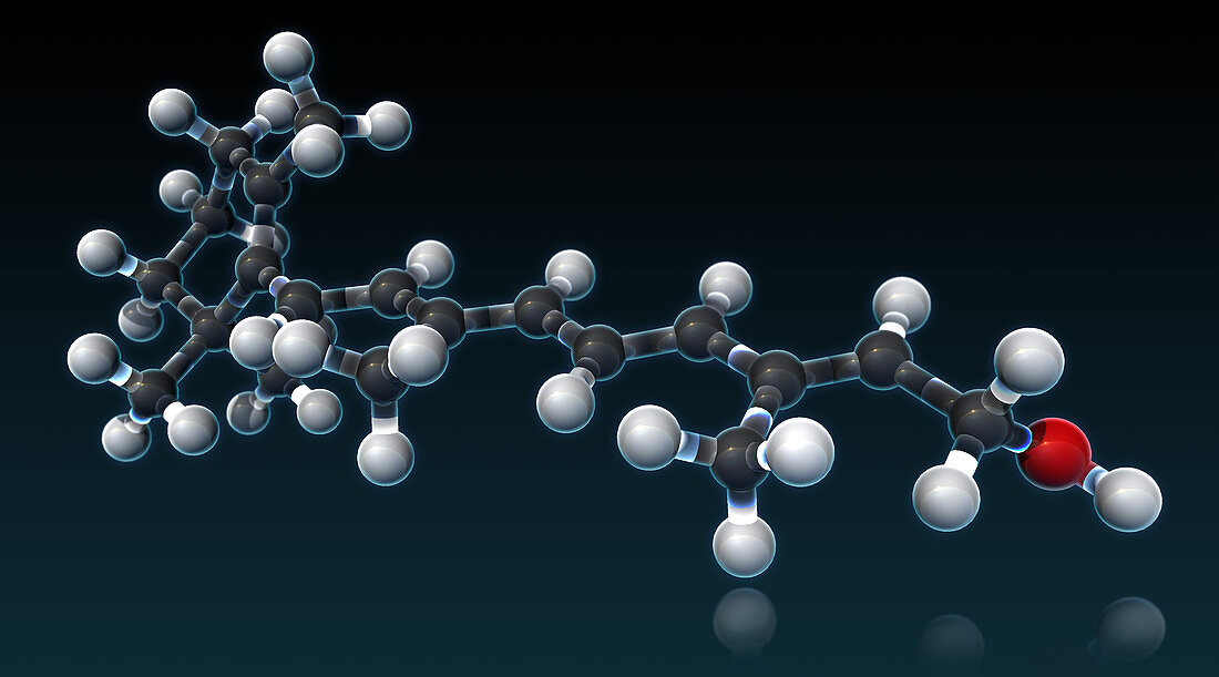 Vitamin A,Molecular Model,illustration