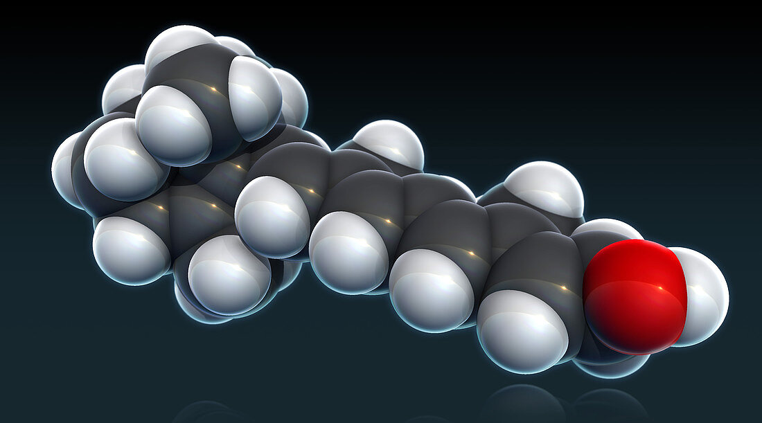 Vitamin A,Molecular Model,illustration