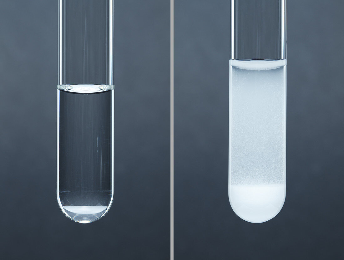 Strontium carbonate precipitate