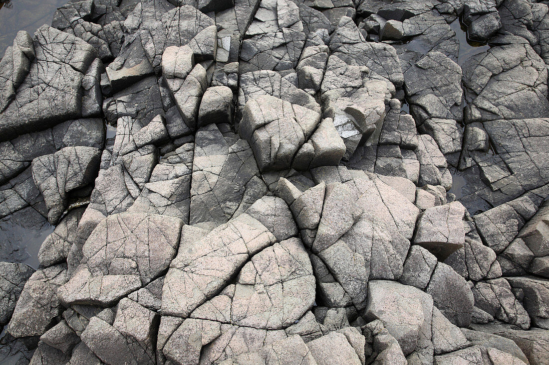 Cracked Rocks on shore