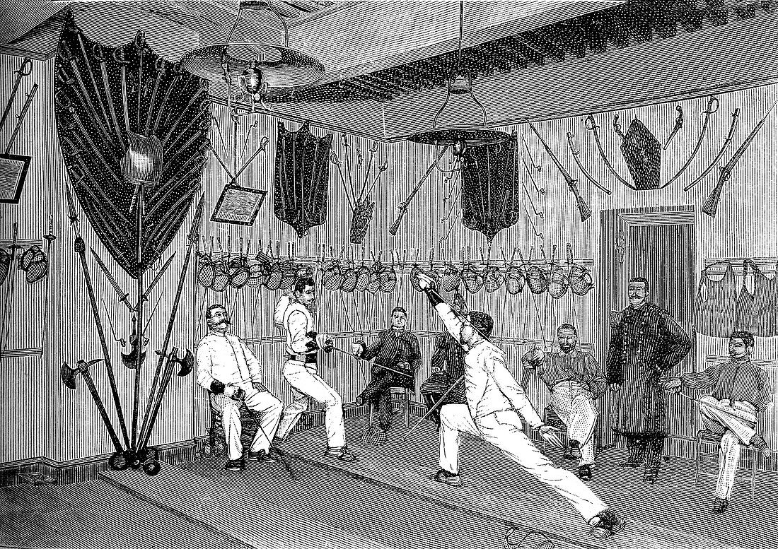 19th Century fencers training