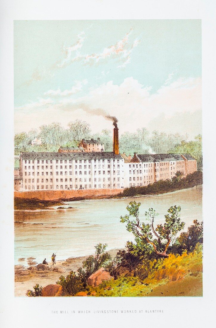 Mill where Livingstone worked,1820s