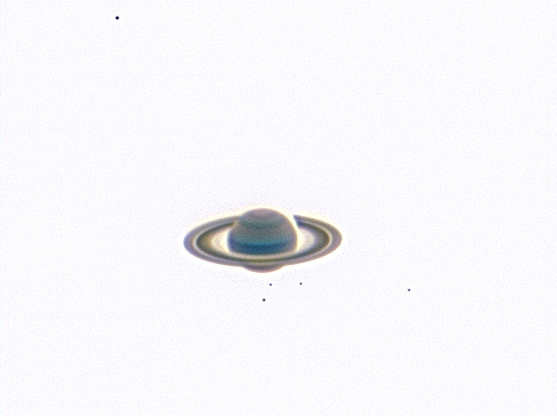 Saturn & Five Moons,Inverted