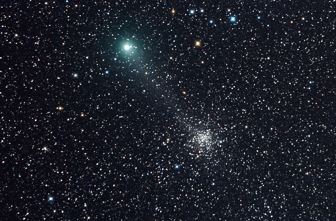 Comet Garradd Passing M71 Cluster