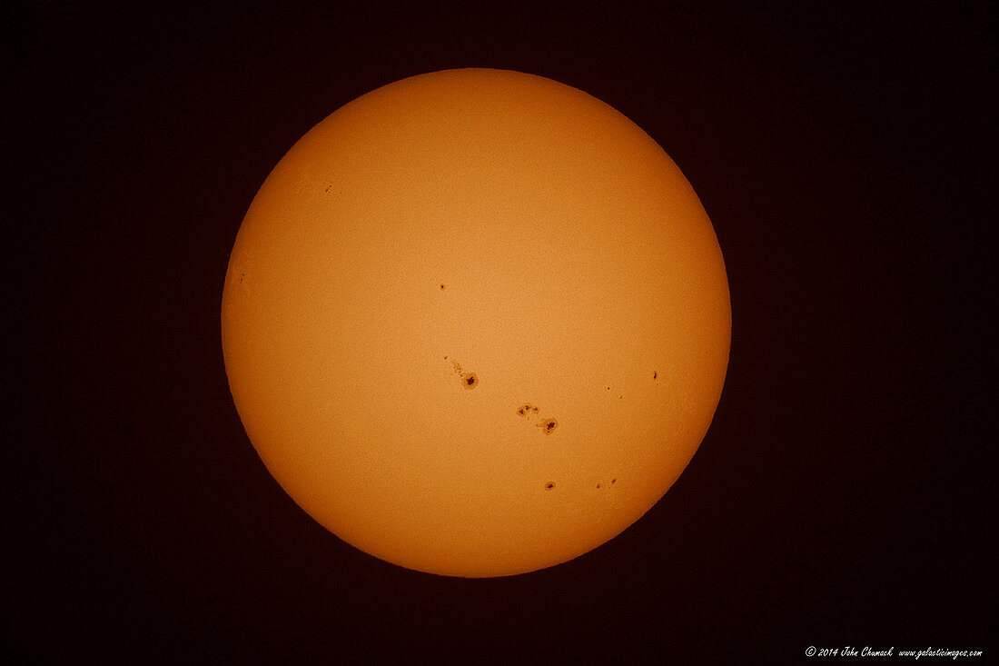 Many Large Sunspots,July 2014