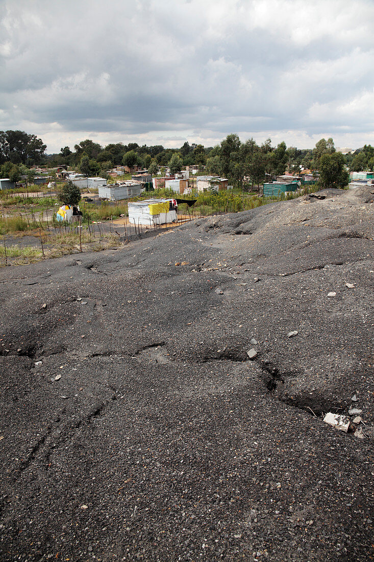 Abandoned coal slag heap,South Africa