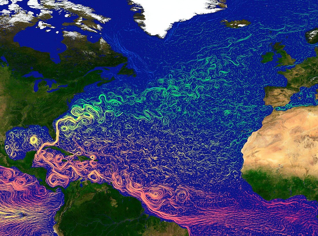Gulf Stream and Atlantic ocean currents
