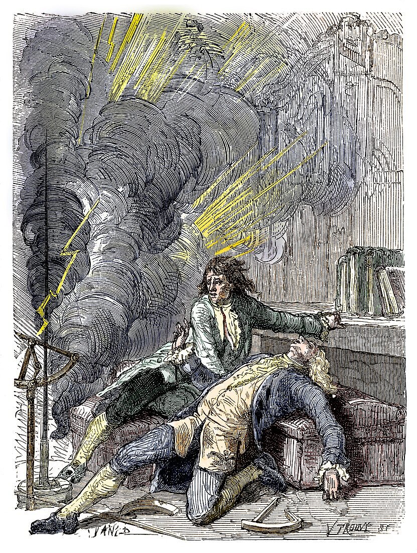 Ball lightning kills Richmann,1753