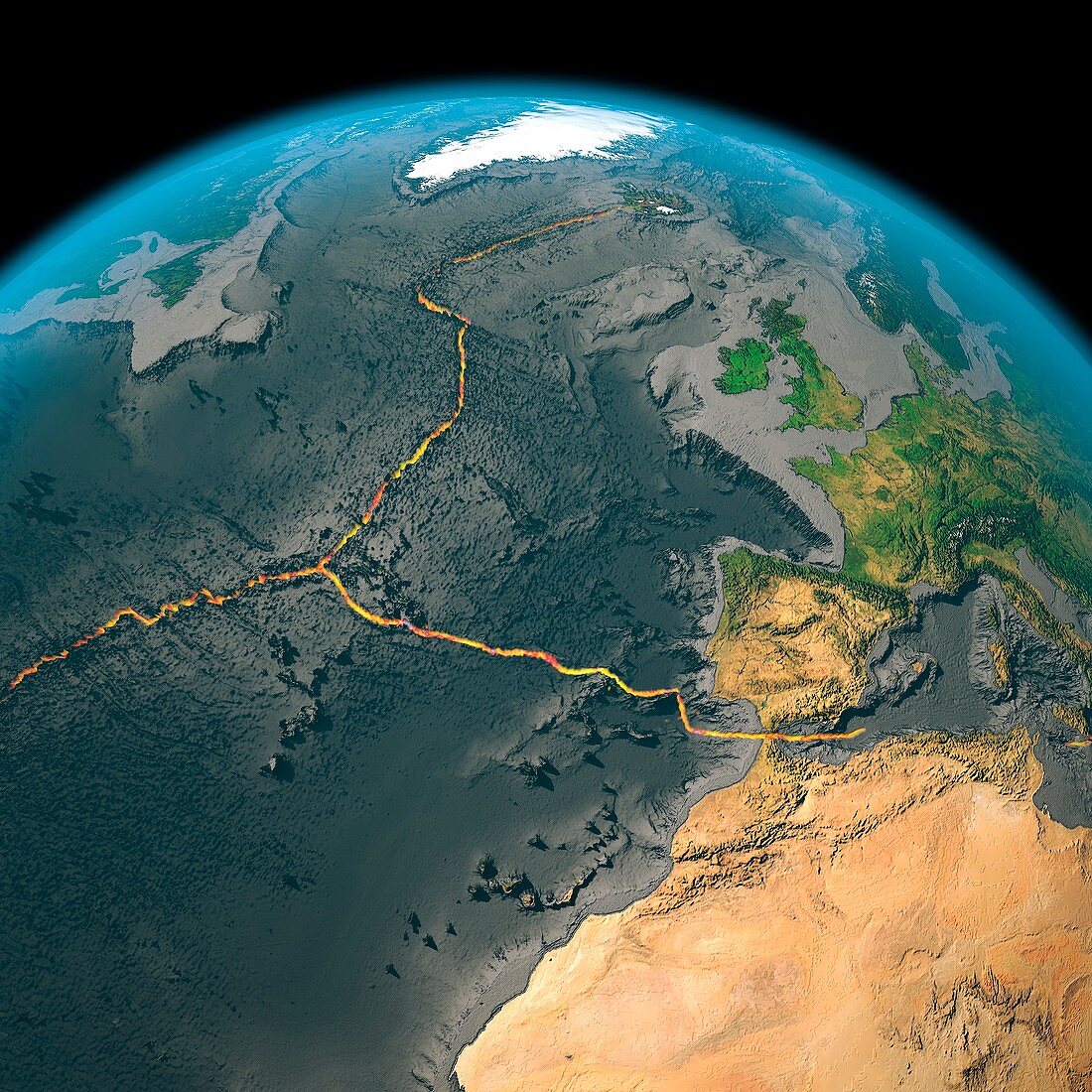 Global tectonics,north-western Atlantic