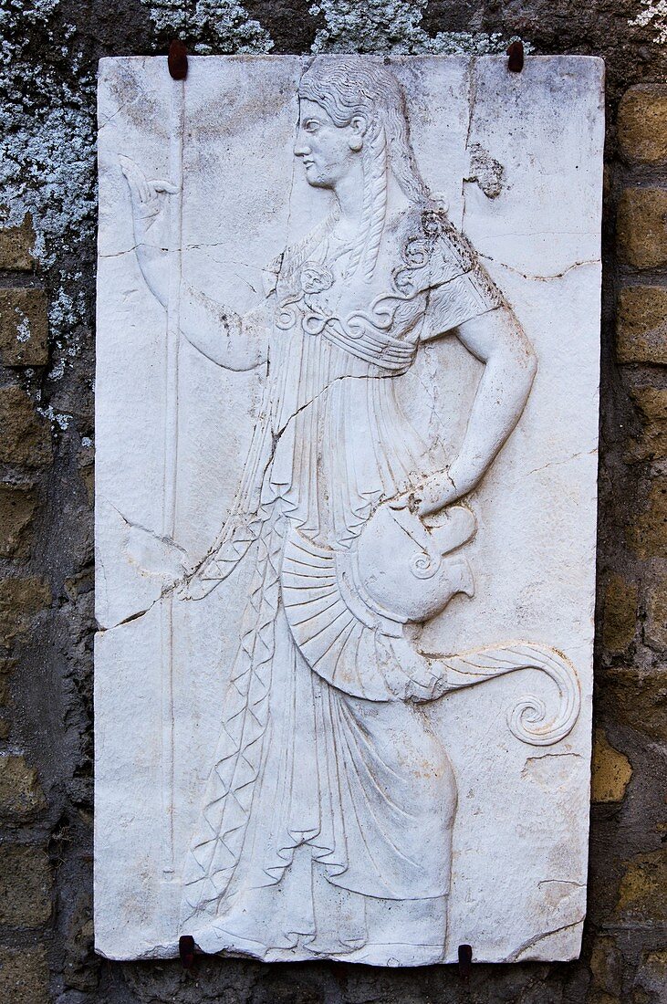 Minerva relief in Herculaneum