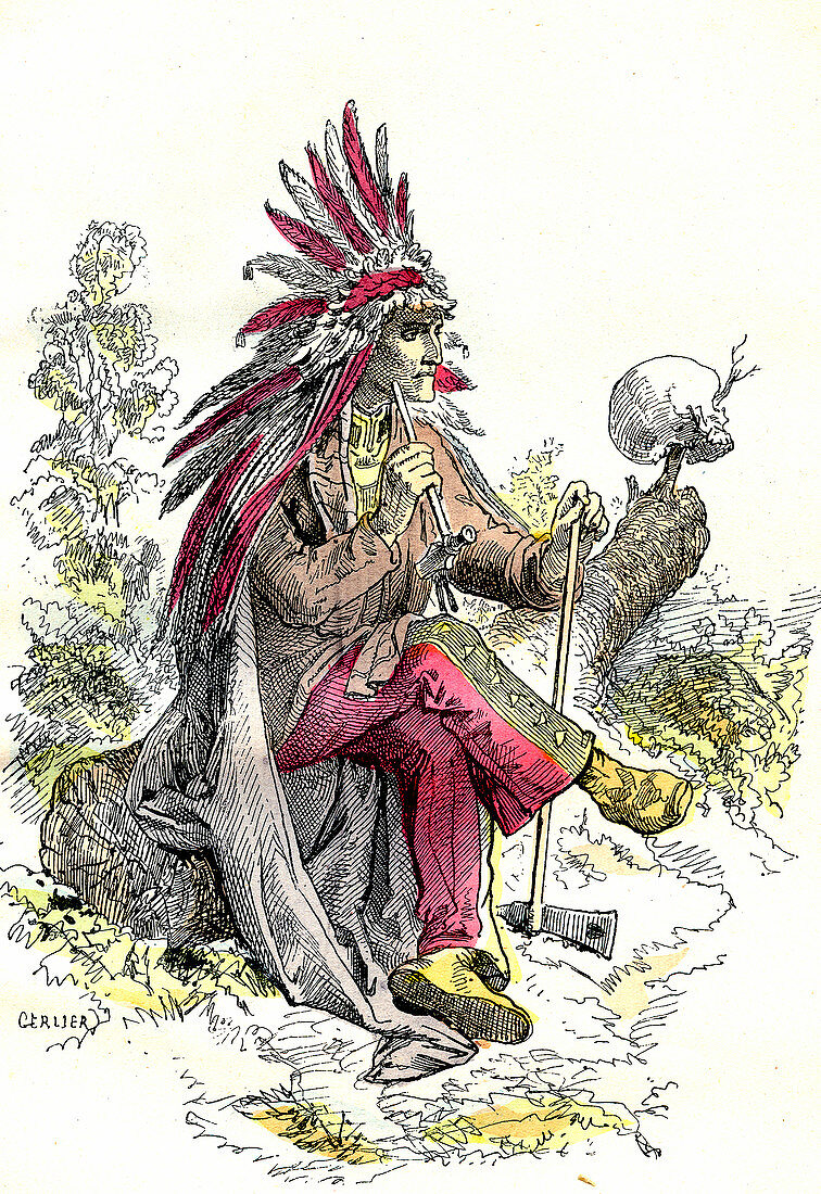 North American indian,illustration