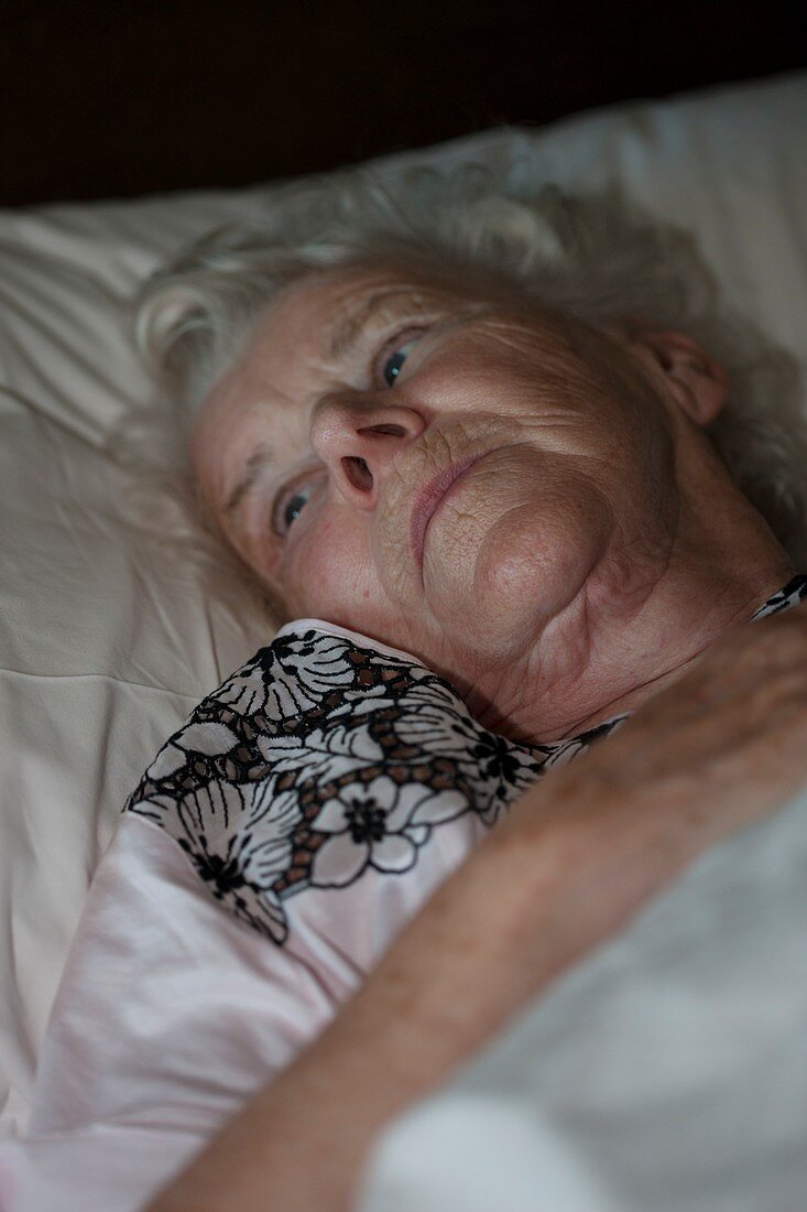 Elderly woman with insomnia