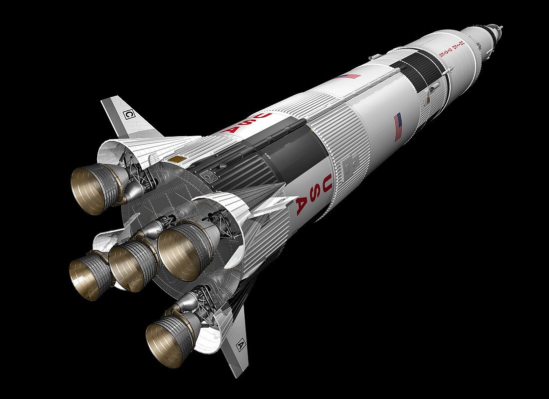 Saturn V rocket,illustration