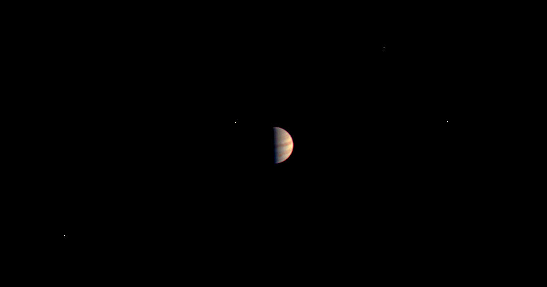 Jupiter seen from Juno spacecraft