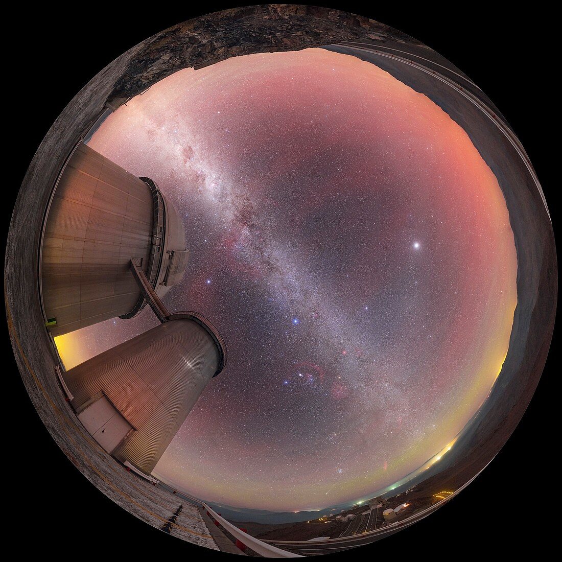 Airglow over La Silla Observatory