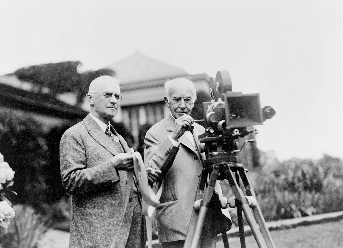 Eastman and Edison movie camera,1928