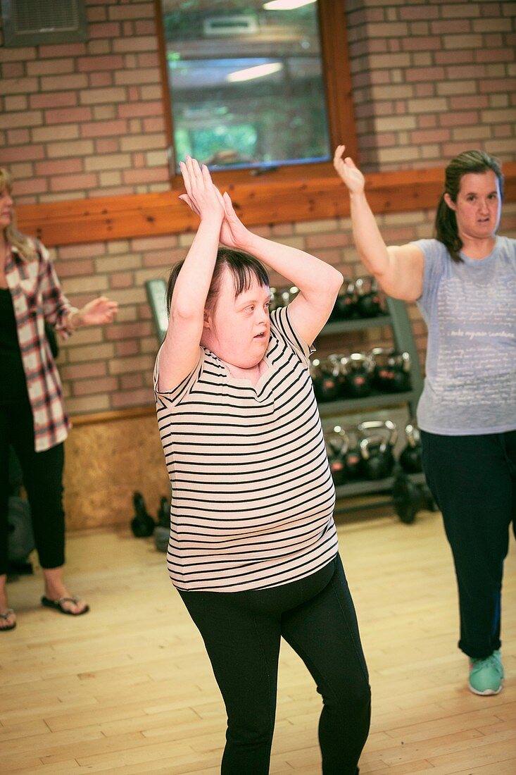 Exercise class for disabled people