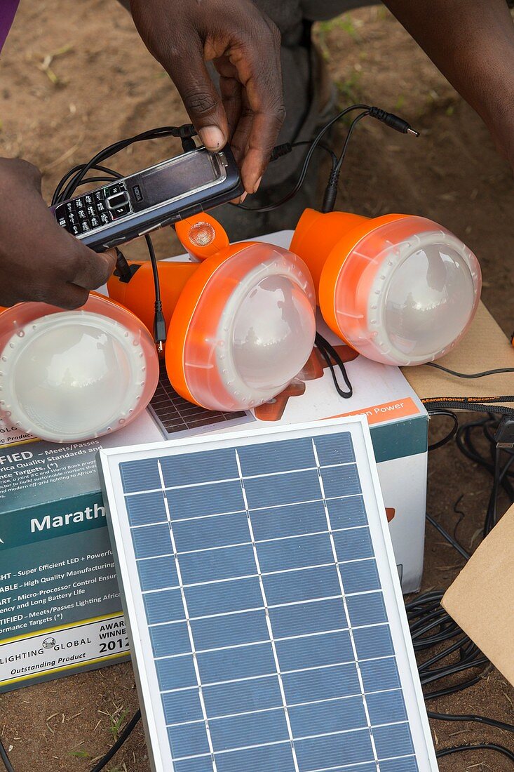 Charging solar lamps